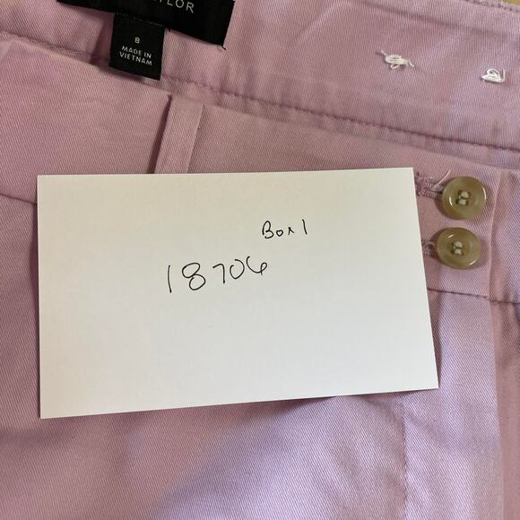 Ann Taylor pants chinos slacks women's 8 violet pink purple deep cuffs - Picture 13 of 14